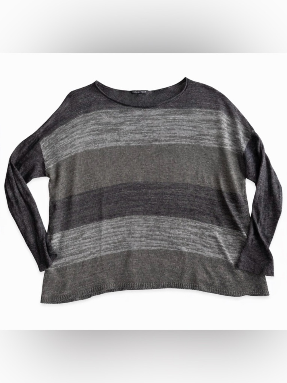Eileen Fisher Oversized 100% Linen Knit Sweater Size Small